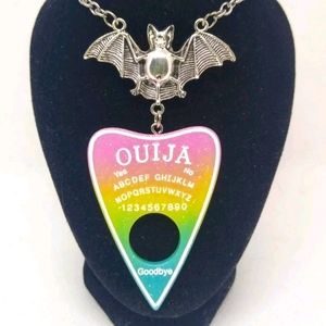 SOLD Ouija Vampire Bat Pastel Goth Necklace